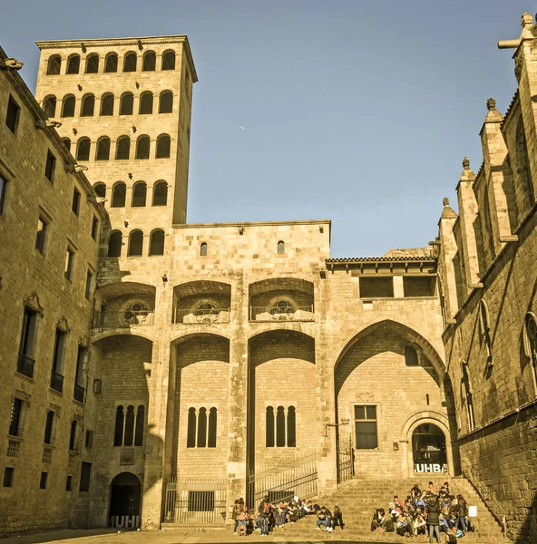 Barcelona España Septiembre 2018 Barcelona Palau Reial Medieval Palacio Real — Foto de Stock