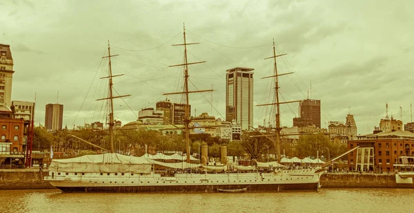 Buenos Aires Argentina October Frigate President Sarmiento Docked Dock Puerto — Stock Photo, Image