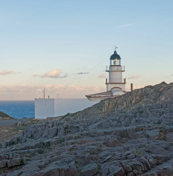Lighthouse Cap Creus Natural Park Westernmost Point Spain Sun First — Stock Photo, Image