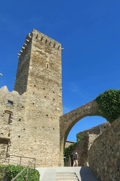 Romantyczne Opactwo Sant Pere Rodes Parku Naturalnym Cap Creus Jest — Zdjęcie stockowe