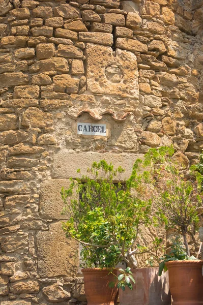 Prision Středověký Hrad Ullastret Srdci Costa Brava Baix Emporda Katalánsko — Stock fotografie