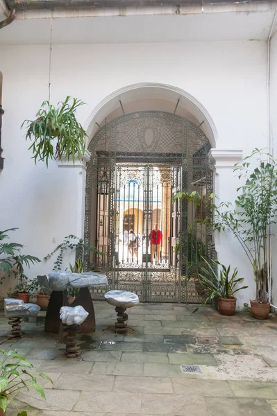 Havana Cuba Janeiro 2017 Interior Palácio Conde Lombillo Localizado Praça — Fotografia de Stock