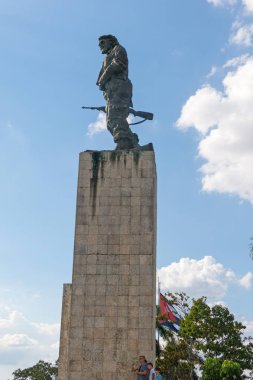 Santa Clara, Cuba-Ocak 6, 2017: Heykel, Che Guevara Anıtı ve Müzesi Santa Clara'daki. Che Guevara kim Batista hükümetten 1959 yılında deviren bir isyancı ordu komutanıydı.