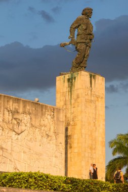 Santa Clara, Cuba-Ocak 6, 2017: Heykel, Che Guevara Anıtı ve Müzesi Santa Clara'daki. Che Guevara kim Batista hükümetten 1959 yılında deviren bir isyancı ordu komutanıydı.