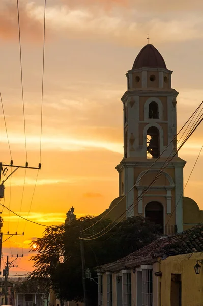 Trinidad Küba Gezinti Ile Küba Sokak Günbatımı Trinidad Küba Adası — Stok fotoğraf