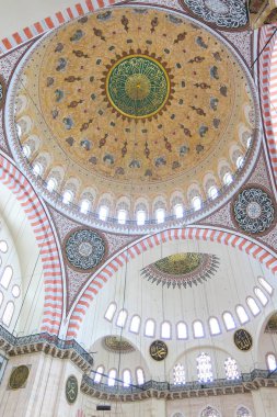 Süleymaniye Camii (Süleymaniye Camisi), Istanbul, Türkiye'nin bir iç görünüm