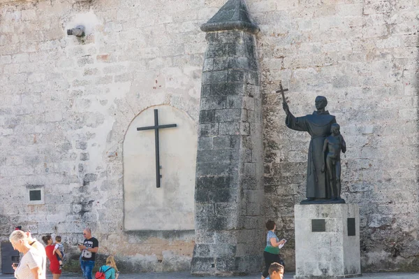 Habana Cuba Enero 2017 Estatua Fray Junipero Serra Habana Plaza —  Fotos de Stock