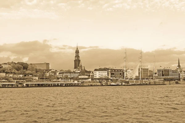 Hamburg Németország Október 2016 Ban Három Árbocos Barque Rickmer Rickmers — Stock Fotó