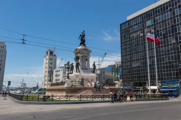 Valparaiso Chile January 2018 Monument Heroes Naval Combat Iquique 1879 — Stock Photo, Image