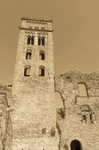 Det Romanska Klostret Sant Pere Rodes Naturparken Cap Creus Det — Stockfoto