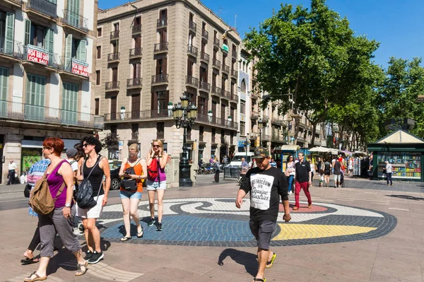 Barcelona España Septiembre Mosaico Pla Joan Miro Rambla Septiembre 2017 —  Fotos de Stock