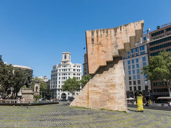 Barcelona Spanien April 2018 Katalonien Square Stadens Centrum Och Torget — Stockfoto