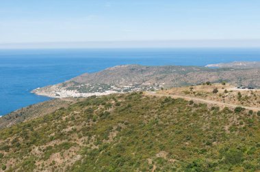 Görünümü El Port de la Selva, Milli Parkı, Cap de Creus, Costa Brava Girona, Catalonia, İspanya, Belediyesi.