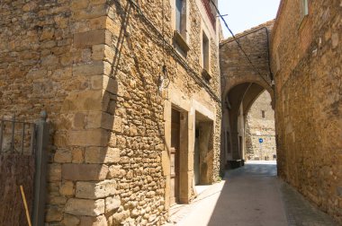 Pitoresk köy, Peratallada Costa Brava kalbinde. Baix Emporda, Katalonya, İspanya.