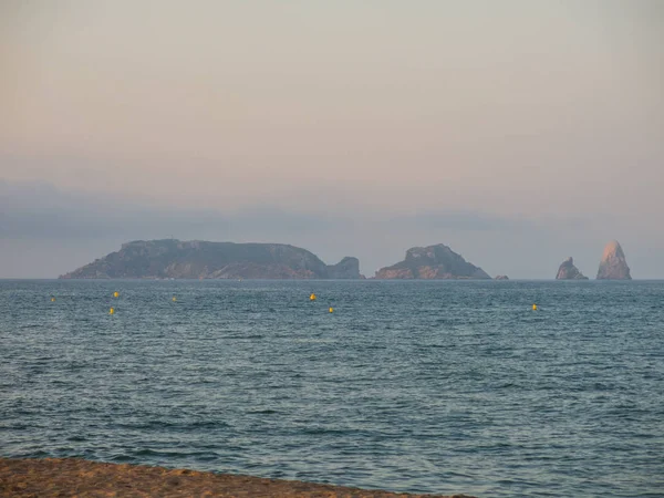 Une Vue Sur Les Îles Medes Mer Méditerranée Vue Estartit — Photo