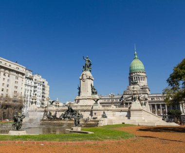 kaynak ve anıtsal kompleks Kongre kare. buenos aires, Arjantin