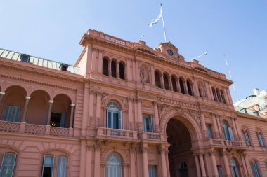 Casa rosada (pembe evde) Cumhurbaşkanlığı Sarayı Arjantin. kare, buenos aires.