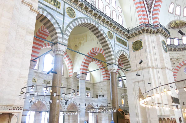 Istanbul Türkei Mai 2016 Innenansicht Der Suleymaniye Moschee Suleymaniye Camisi — Stockfoto