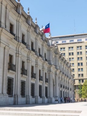 Cumhurbaşkanlığı Sarayı'La Moneda, Santiago olarak bilinen, görünümünü
