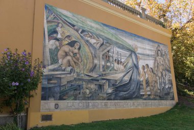 Santiago, Şili Gabriela Mistral için Duvar haraç. 