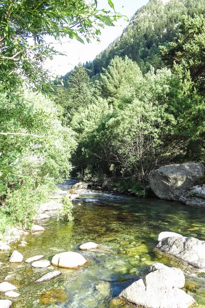 Sant Nicolau folyó, katalán Pireneusokban, Spanyolország — Stock Fotó