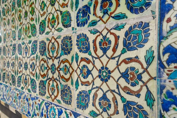 Elaborate Iznik mosaic tile work of the Harem in Topkapi Palace,