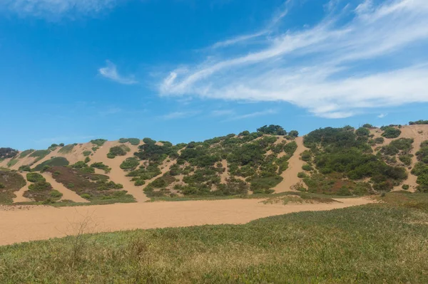 The famous dunes of the city of Concon on the coast of the Pacific — Stock Photo, Image