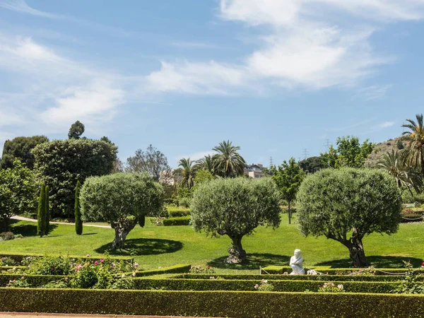 Parken Cervantes, rosenträdgården, Barcelona. — Stockfoto