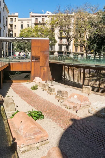 De graf manier van Villa van Madrid Square. het is een Romeinse Necro — Stockfoto
