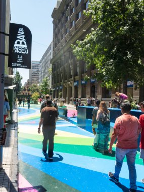 Şili vatandaşı bayrak Walk (Paseo Bandera içinde yürürken