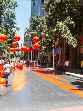 Şili vatandaşı bayrak Walk (Paseo Bandera içinde yürürken