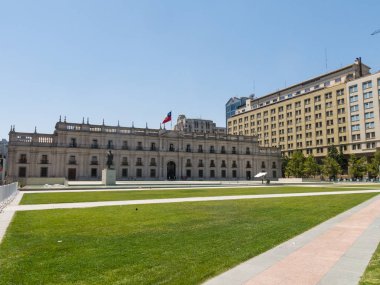 Cumhurbaşkanlığı Sarayı'La Moneda, Santiago olarak bilinen, görünümünü