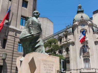 Monument to Chilean statesman and political figure. Salvador All clipart