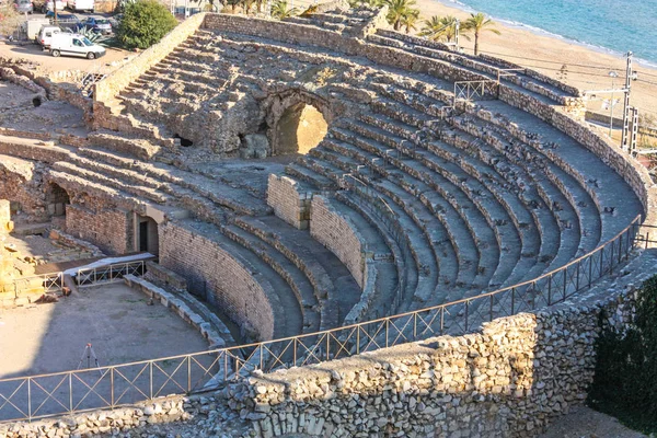 Amphithéâtre de la ville romaine de Tarraco, aujourd'hui Tarragone. C'était... — Photo