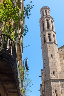 Barcel Ribera bölgesinde Santa Maria del Mar kilisesi,