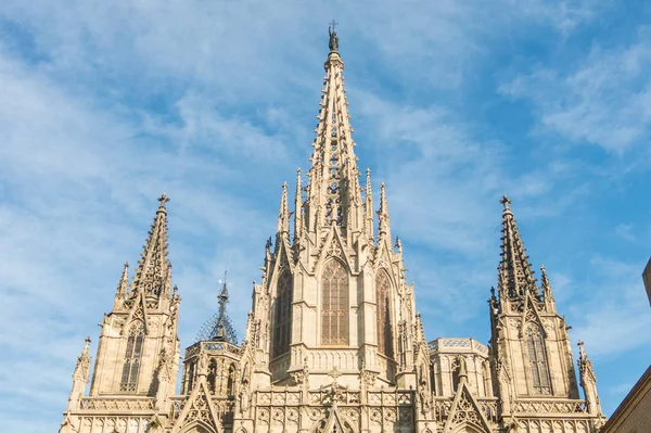 Facciata della Cattedrale Metropolitana Basilica di Barcellona (anche — Foto Stock