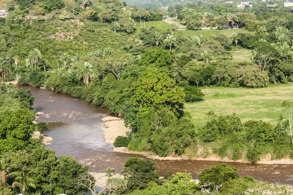 Krajobraz Melgar w departamencie Tolima. Sumapaz rzeka Dolina n — Zdjęcie stockowe
