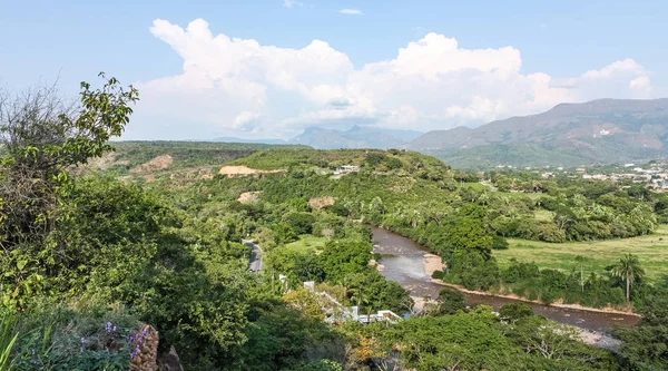 Landscape of Melgar in Tolima department. Sumapaz River Valley n — Stock Photo, Image