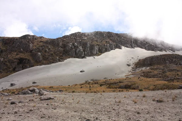 Glacier Volcano Nevado del Ruiz, in Los Nevados National Natural — Stock Photo, Image
