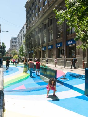 Şili vatandaşı bayrak Walk (Paseo Bandera içinde yürürken