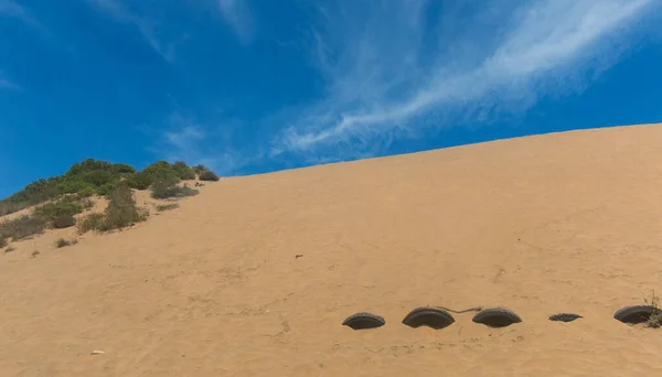 The famous dunes of the city of Concon on the coast of the Pacif — 스톡 사진