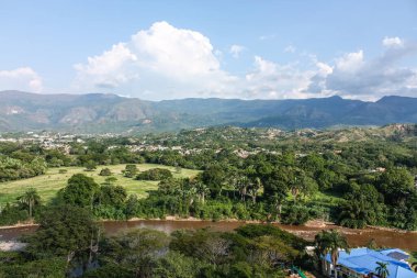 Landscape of Melgar in Tolima department. Sumapaz River Valley near the mouth of the Magdalena River. Colombia. clipart