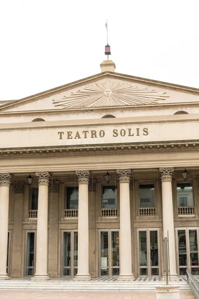 Veduta Della Famosa Facciata Del Teatro Solis Più Antica Montevideo — Foto Stock
