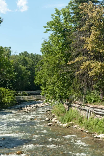 Sandanska Bistritsa Rio Passando Pela Cidade Sandanski Bulgária — Fotografia de Stock