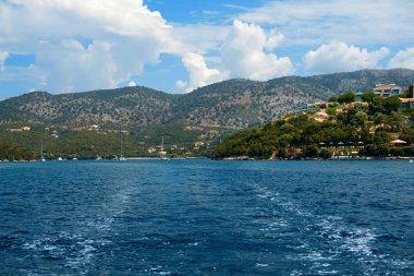 Yaz arka plan tropikal Beach İyon Denizi, Yunanistan