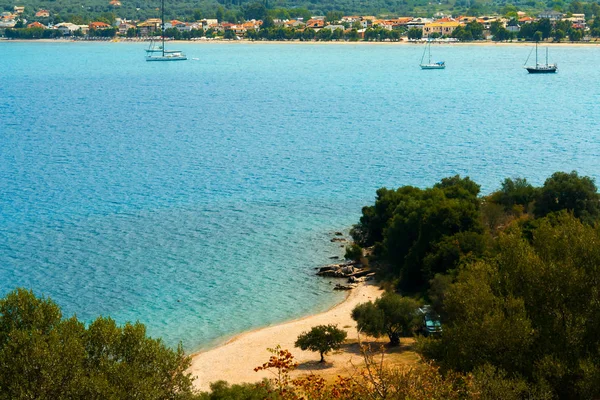 Nyári Absztrakt Háttér Tropical Beach Jón Tengerre Görögország Stock Kép