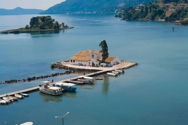 Petite Chapelle Traditionnelle Île Corfou Grèce — Photo