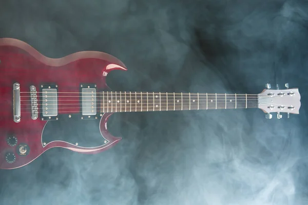 Electric Guitar Smoke Closeup View — Stock Photo, Image