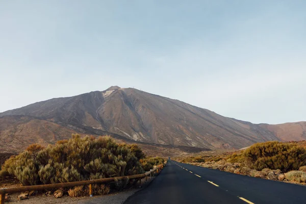 road to the Mount Teide volcano in Tenerife, Spain