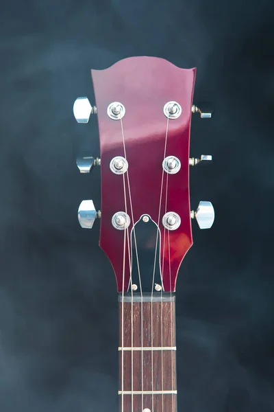 Cabeza Guitarra Eléctrica Humo — Foto de Stock